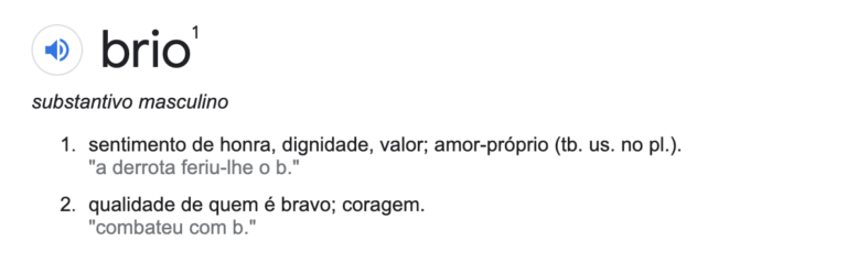 definição de brio segundo oxford dictionary